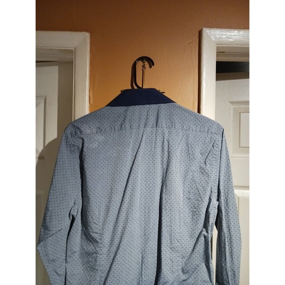 Primark Mens Pokadot Slim Fit Button-down Shirt. Size M - Picture 7 of 12
